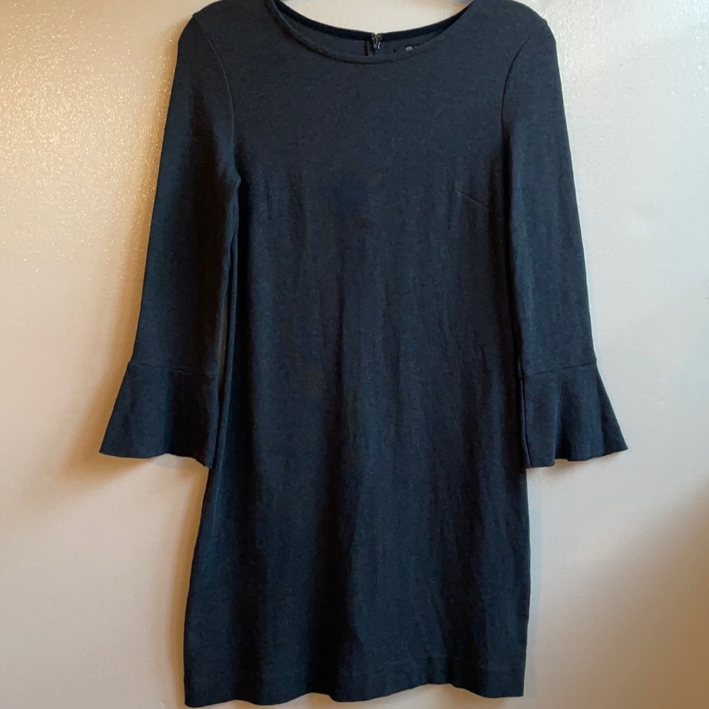 Madewell bell sleeve heavyweight knit dress with hidden zip closure size XS